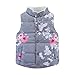 Mud Kingdom Girls' Floral Faux Fur Cute Vests Outerwear 2T