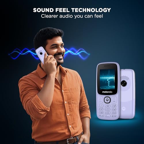 Image of Motorola All-New A300-2026 Dual Sim keypad Phone | 2 Years Replacement | Type C Charging Port |Long Lasting Battery | Loud Sound | Wireless FM | (Purple Elite)