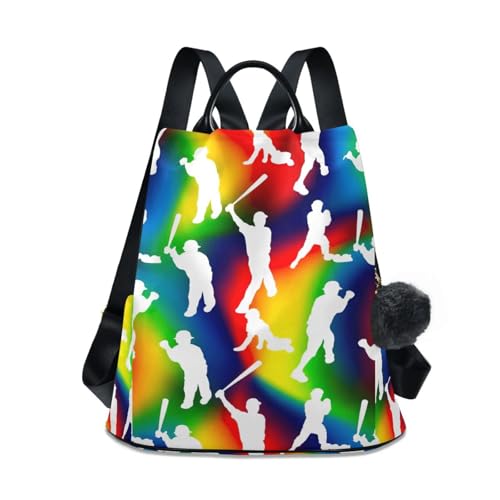 Sac à dos femme antivol voyage et sac de randonnée motif baseball