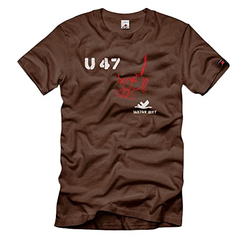 U-Boot U47 T-shirt de la Marine à Porter au Quotidien Style Militaire