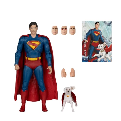 mcfarlane toys dc theatrical deluxe 7in wv1 - superman with krypto superman movie