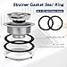 RQYEKDO 2PC Kitchen Sink Strainer Gasket Seal Rings， Fits Standard 3-1/2 inch Sink Drains,Garbage Disposal Rubber Seal Kit for InSinkErator 80032 Compatible Models, No Plumber's Putty Required (1Pack)