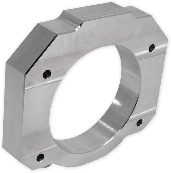BILLET 92MM CLOCKWISE ROTATION THROTTLE BODY ADAPTER FOR GM LS2/LS3/LS7/LS9/L92/L76/L99/FAST FOUR BOLT STYLE INTAKE MANIFOLDS