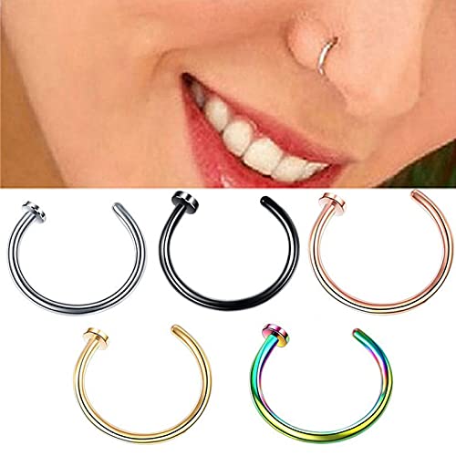 Yellow Chimes Latest Fashion Stainless steel 15 Pcs Combo Multicolor Non Piercing Nose Pins for Women and Girls, Medium (YCFJNP-460STNP-C-MC) - Image 5 thumbnail