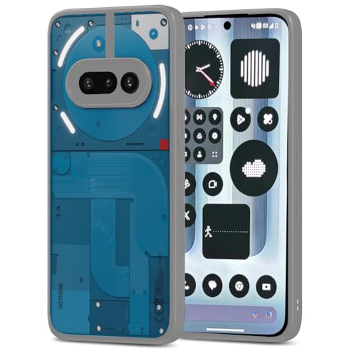 Image of Amazon Basics TPU+PC Back Cover for Nothing Phone 3A 5G | Shockproof Sleek Hybrid Armor Bumper Case (Grey)