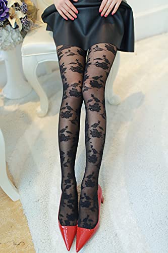 Image of Sahabowi Women Tights, Sheer High Waist Pantyhose, Vintage Control Top Stockings, Siwa7