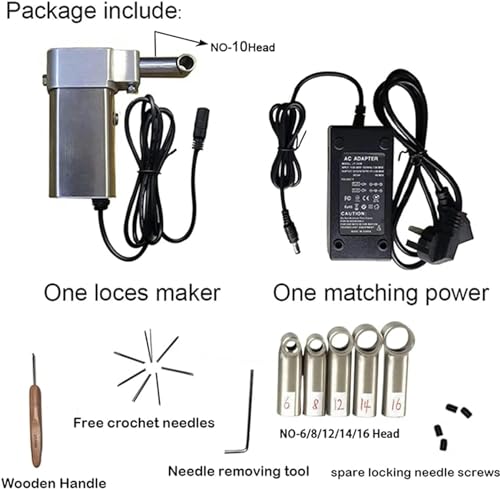 Machine dreadlocks électrique à 6 têtes interchangeables pour tresser les cheveux facilement - 7