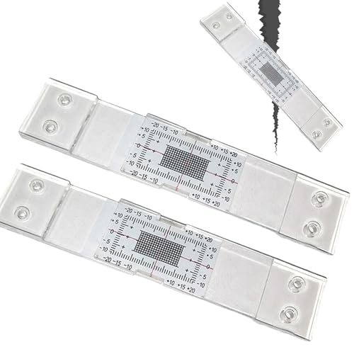 Crack Gauge Monitoring Record, 2 Pieces Tell Tale Crack Monitor, Precise Gauge Inspection Tool, Telltale Cracks Measuring Tool for The Standard and Corner Cracks
