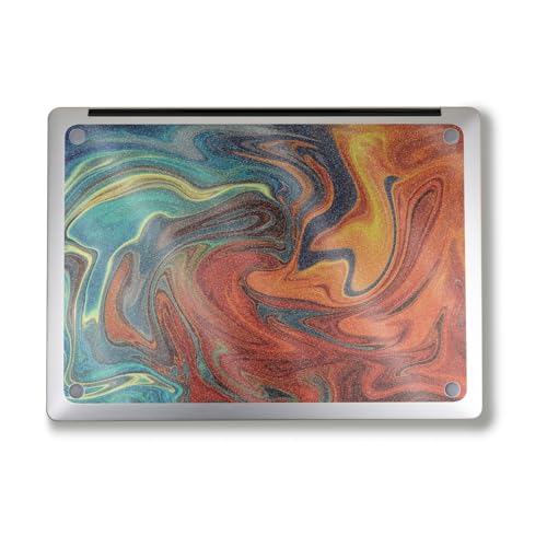 Image of Glossy Glitter Laptop Skin Compatible with Surface Laptop 7 15 inch (2024) - Lava Water - Premium 3M Vinyl Protective Wrap Decal Cover - Easy to Apply | Crafted in The USA by MightySkins