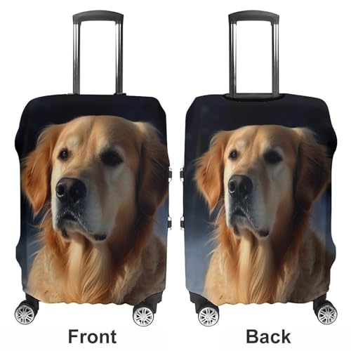 Golden Retriever Luggage Cover Elastic Suitcase Protector Case Anti-Scratch Washable Baggage Covers Protector For Traveling, Aircraft Consignment XL3