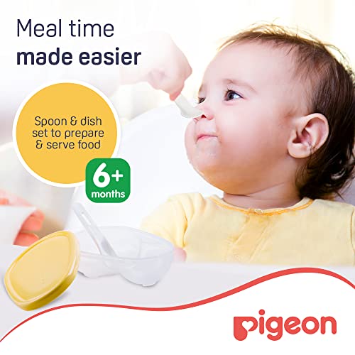 Pigeon Feeding Dish,Pack of 1(White/Yellow)