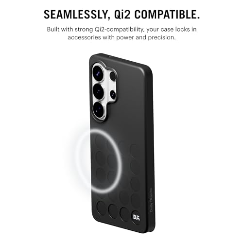 Image of DailyObjects Samsung Galaxy S26 Ultra Stack Signature Magnetic Case Cover|Compatible with Magnetic|Camera & Body Protection|Shock /Scratch Proof|Dual Hybrid Protection|Wireless Charging - Carbon Black