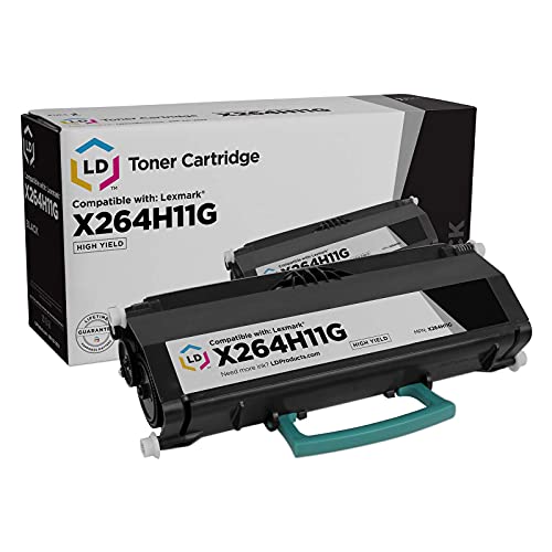 LD Products Compatible Toner Cartridge Replacement for Lexmark X264H11G High Yield (Black) Compatible with Lexmark X Series: X264DN, X363DN, X364DN, X364DW