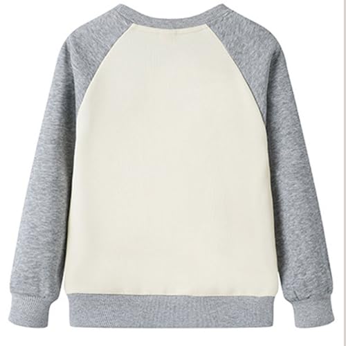 Boys Girls Sweatshirts Kids Raglan Long Sleeve Crewneck Sweatshirt Fall Fashion Comfy Breathable Pullover Tops2