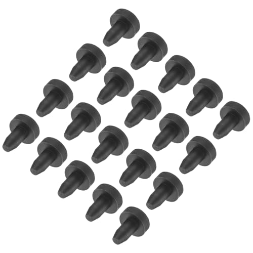 Image of uxcell High Temp Silicone Plug Mount Dia 2.7mm /0.11 inch t Shaped Rubber Stopper Hole Plugs for Powder Coating Plating Waterproof Plugs Sealing Plugs Black Pack of 36(OD 5.5mm)