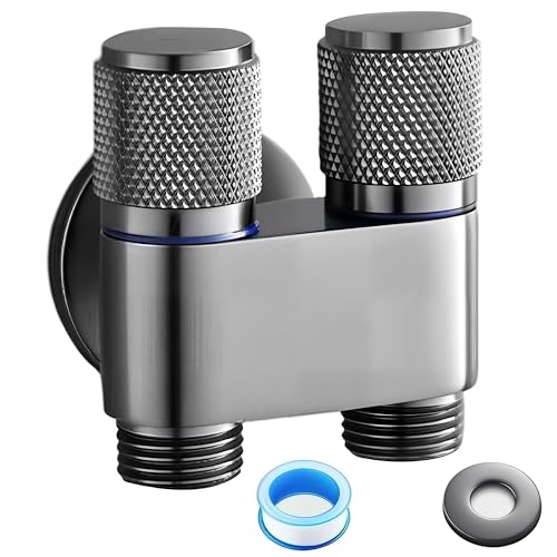 1-In-2-Out Double Control Bidet Sprayer Kit, Handheld Toilet Faucet Sprayer for Feminine Wash, Pet Grooming & Bathroom/Cloth Cleaning