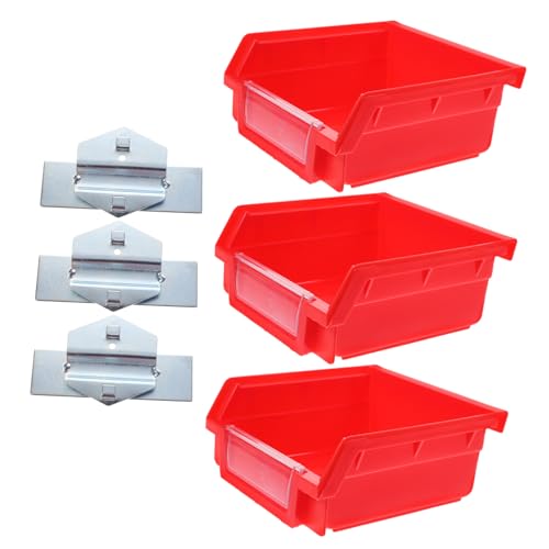 Unomor 3pcs Pegboard Organiser Bins Strong Utility Bins Home Storage for Garage Workshop