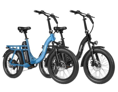 ESKUTE Electric Bike for Adults – 1200W Peak Motor, Folding 20x3 Fat Tire E‑Bike, 48V 13Ah Battery, Step‑Through Cargo Fold Ebike, NFC Unlock, 20+ MPH, 7‑Speed, Up to 55 Miles image 2