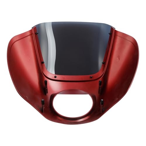 Image of Front Headlight Quarter Fairing Windshield Fit For Harley Softail Low Rider FXLR S FXLRS 2018-2025 Street Bob FXBB FXBBS 2018-2025 Softail Standard FXST 2020-2024 Wicked Red Denim