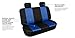 FH Group Automotive Full Car Seat Covers for SUV, Trucks, Sedan and More - Universal Fit Front High Back & Rear Solid Bench Design Interior Accessories - 3D Air Mesh Fabric Center Panel - Blue