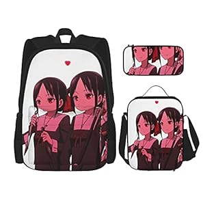 Kaguya-Sama Love is War Kaguya Shinomiya Anime Rugzak 3-delige set, rugzak + etui + lunchtas combinatie Geschikt voor…