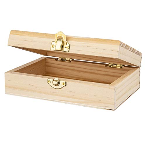 Darice Wood Box Hinged 6 x 4 x 2 inches (6-Pack) 9151-50