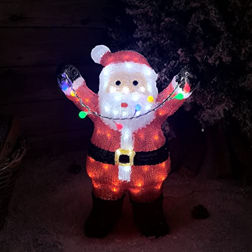 Snowtime 49cm LED Indoor Outdoor Acrylic Santa Christmas Decoration