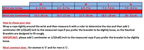 Blue Ocean Nautical Bracelets - Beautiful Bracelets Made of Yachting Rope- Wide Variety of Designs & Colors- Stainless Steel Buckle- Great Gift Idea for Men & Women- (Large, Los Angeles) - Image 6