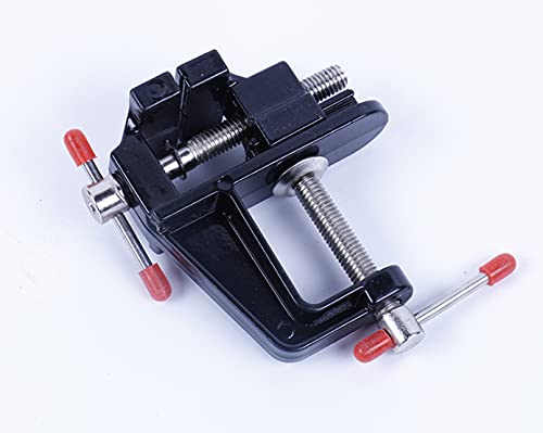 BUYSK Mini Table Bench Vice Clamp for Jewelry Model Making DIY Repairs Modelling Painting and Crafting-Black (Aluminum Alloy) 3 BUYSK Mini Table Bench Vice Clamp for Jewelry Model Making DIY Repairs Modelling Painting and Crafting-Black (Aluminum Alloy) - Image 3