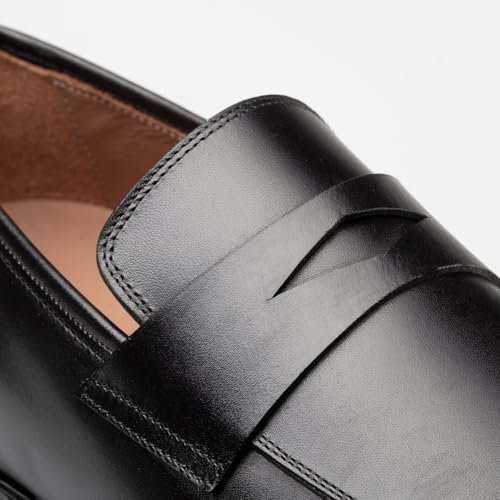 Mezlan Men's Avenue Penny Loafers – Hand-Burnished Calfskin, Rubber Sole, Memory Foam Insole – Handmade in Spain4