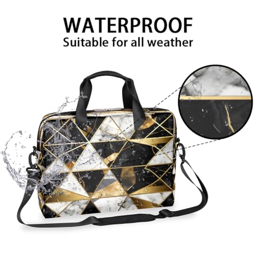 Bolso geométrico mármol para laptop 16 pulg miniatura 2