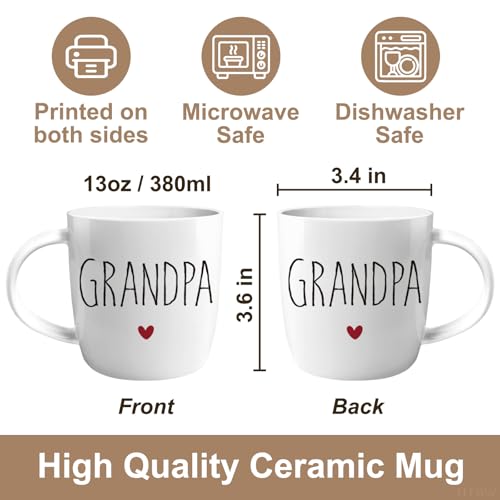 Promoted to Grandpa Grandma Mugs with Candle Gift Set for New Grandparents 2026, First Time grandpa grandma Birthday Christmas mug gift set with candle, Grandparent to Be Announcement mugs-87 - Image 2