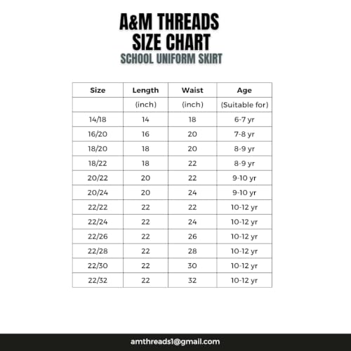 Image of A&M Threads White School Uniform Skirt for Girls