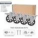 5 Inch Swivel Caster Wheels, Casters Set of 4 Heavy Duty, Locking Industrial Casters with Brake, Polyurethane Swivel Top Plate Caster Wheels for Furniture and Workbench Cart,Black