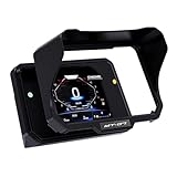 ZEXDDI Motorrad Sonnenviser TFT Bildschirmschutz Kompatibilität mit MT07 MT-07 MT 07 2025 2026 Sonnencreme Instrument Display Schutzfolie Sonnencreme (Schwarz)