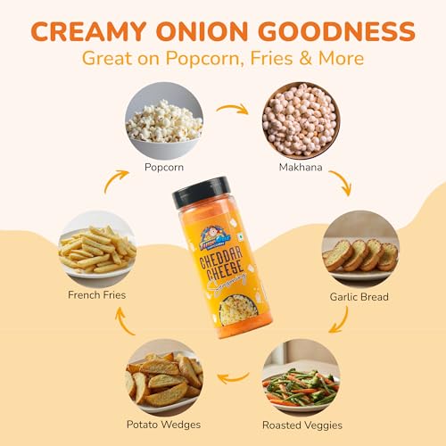 Image of TimeOut Popcorn Cheddar Cheese + Mexican Cheese Seasoning | Multi-Purpose Seasoning |Popcorn & Snack Flavoring |Pack of 2,100g Each |