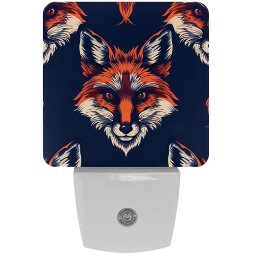 Lámpara de noche LED Fox Head para niños con sensor miniatura 1