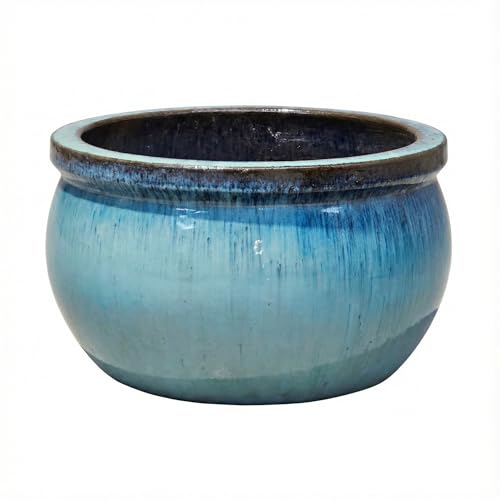 Teramico Blumentopf Pflanzgefäß Übertopf Modell Bavaria in verschiedenen Größen und Farben - absolut frostfest (Grün, 49cm x 31cm)