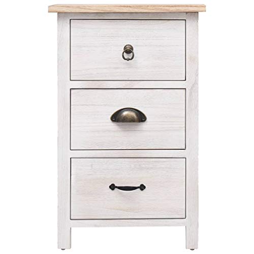 Chenshu Armario Auxiliar, Aparador Cocina, Mueble Comedor, Aparador Estrecho, Aparadores para Salon, de Madera de Paulownia 35x25x57 cm