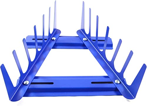 INTBUYING 6 Layers Desktop Screen Printing Squeegee Rack Drying Rack Silk Screen Squeegee Scraper Spatula Steel Holder Organizer Adjustable Blue by INTBUYING - Image 7
