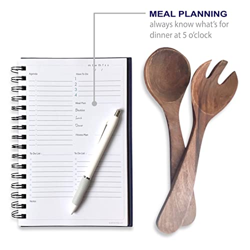 Daily Planner Undated, Hourly Agenda, Food And Fitness Plan, Daily To Do List, Increase Productivity And Stay Organized On Busy Days By Kahootie Co (Hard Cover, Teal Diamonds) #TOP4