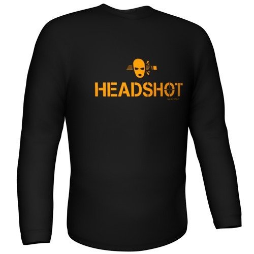 Game rswear Head Shot Maglia a Maniche Lunghe, Nero