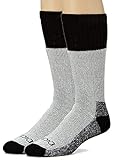Dickies Men's High Bulk Acrylic Thermal Boot Crew Socks, Black, 4 Pair