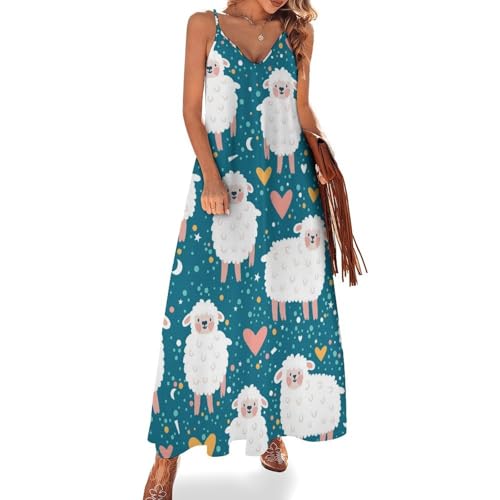 Robe d'été longue mouton légère et sans manches pour un confort thermique