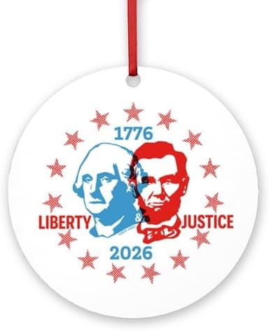 CafePress America250: for All Round 4" MDF Holiday Ornament