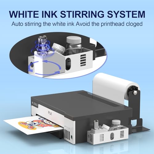 Image of PLK A3 DTF Printer With Powder Shaker Dryer, XP600 DTF Printer, Roll Feeder&Film-Cutter, Double Speed, Upgraded L18058 DTF Manchine with White Ink Stirring System,Apparel Printing, 2 Year Ink Included