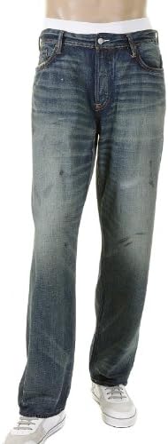 EVISU Denim Jeans White Logo Denim Jean ESP09MJE117 D141 EVIS1369