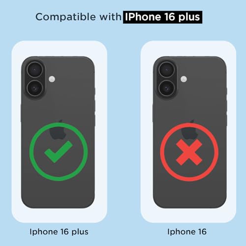 Image of Amazon Basics Back Cover for iPhone 16 Plus Mag-Safe Shockproof PC + TPU Protective Case Magnetic Support Bumper Case (Transparent Mag-Safe)