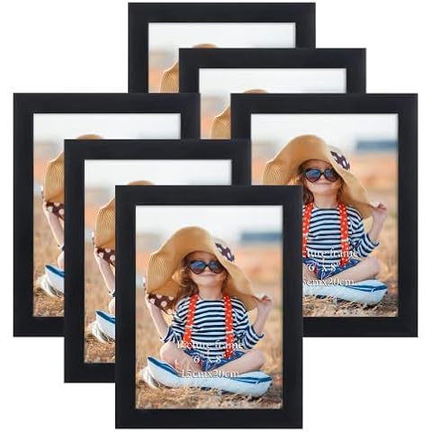 EXYGLO Black Photo Frame Set of 6 Cover
