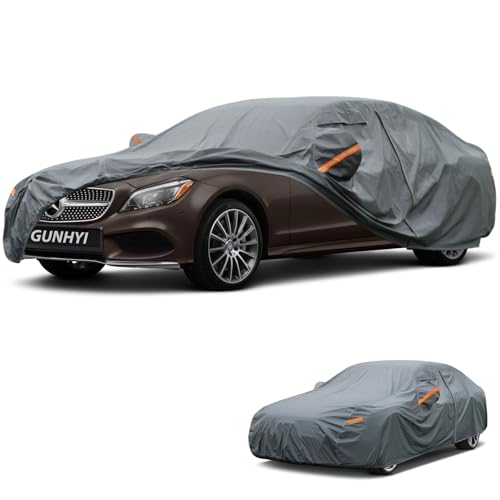 Image of GUNHYI Premium Car Cover Custom Fit Mercedes-Benz CLS, 16 Layers Heavy Duty Car Cover Waterproof All Weather with Zipper Door for Sun Rain Snow Dust Uv Protection